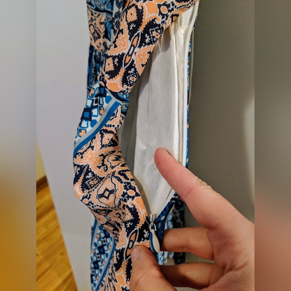 Paper Crane Patchwork Abstract Print Crossback Sw… - image 7